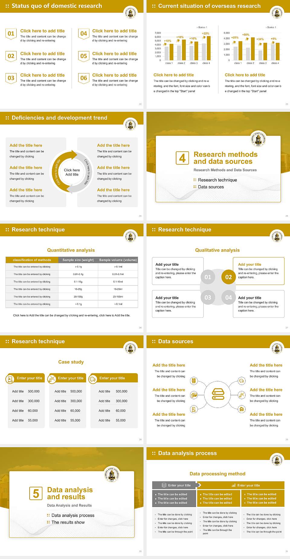Alabama State University Graduation Thesis Defense PPT Template4:3 ratio PPT effect preview image4