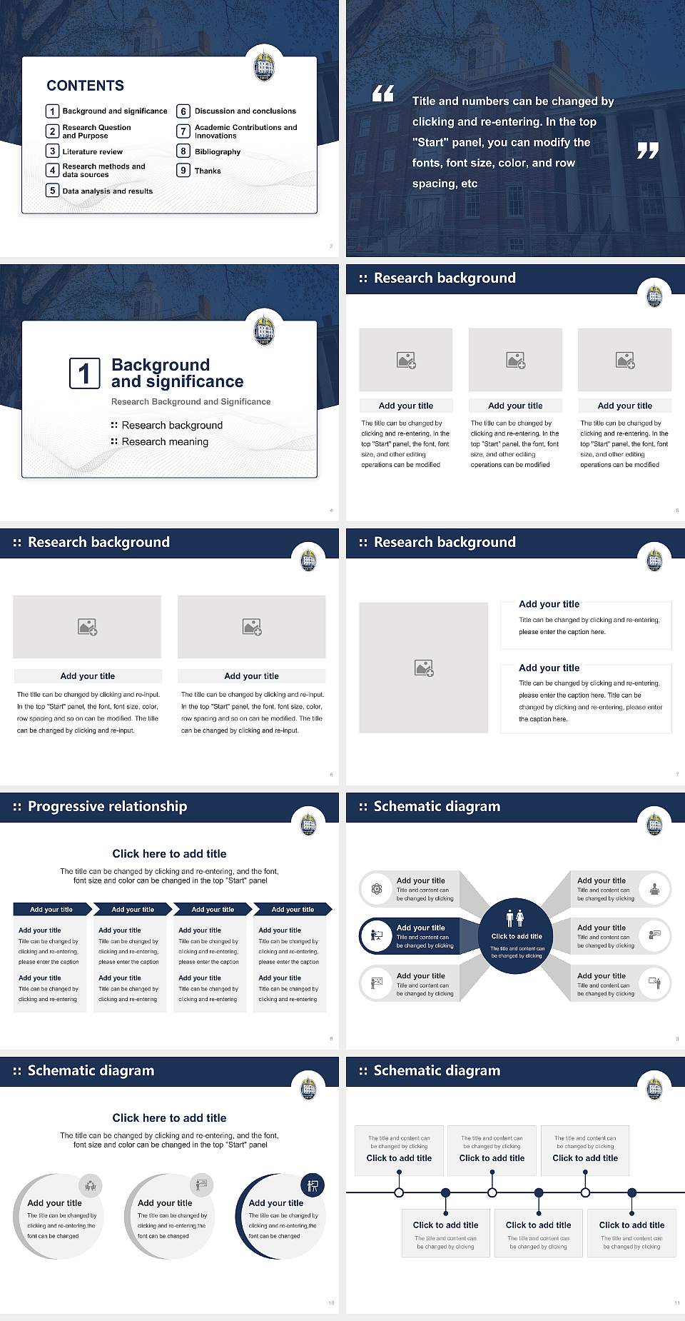 Allegheny College Graduation Thesis Defense PPT Template4:3 ratio PPT effect preview image2