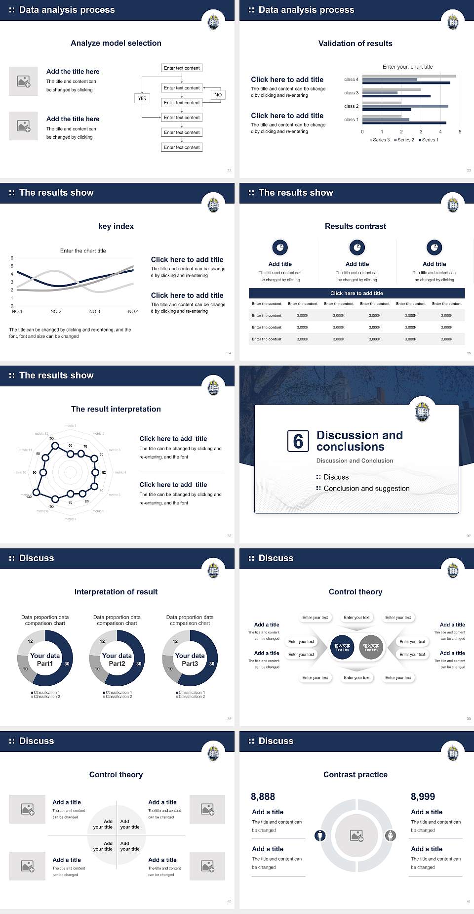 Allegheny College Graduation Thesis Defense PPT Template4:3 ratio PPT effect preview image5