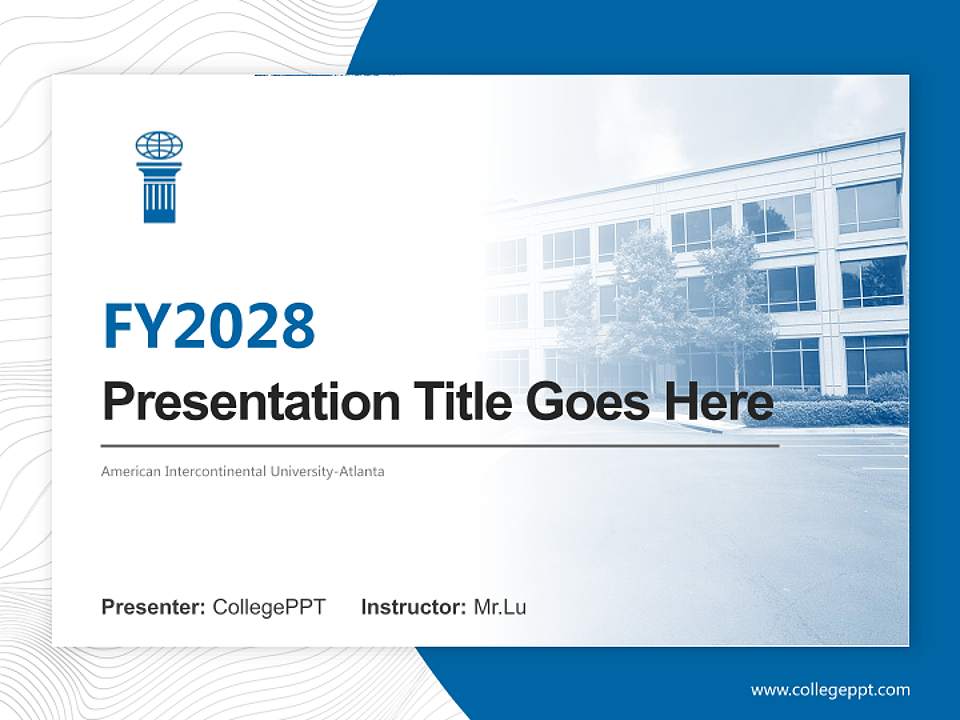 American Intercontinental University-Atlanta Academic Presentation/Research Findings Report PPT Template4:3 ratio PPT effect preview image5