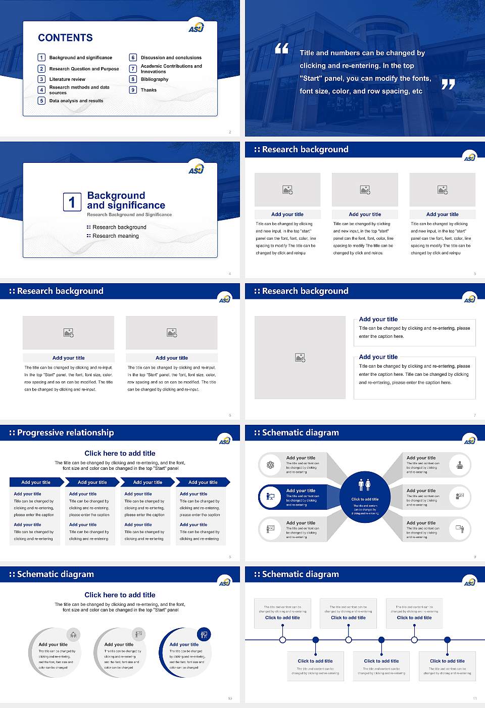 Angelo State University Graduation Thesis Defense PPT Template16:9 ratio PPT effect preview image2
