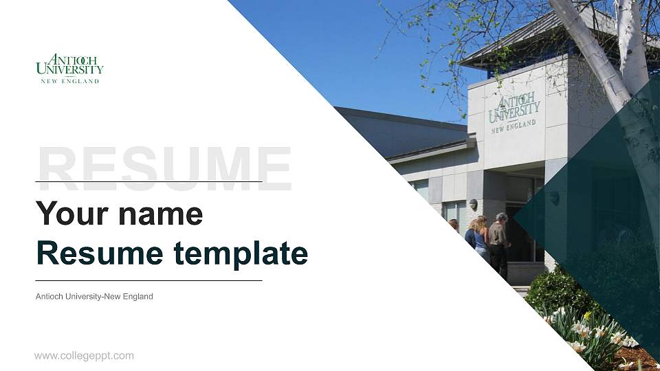 Antioch University-New England Resume PPT Template16:9 ratio PPT effect preview image