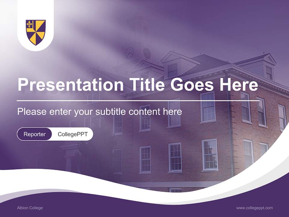 Albion College Lecture Sharing and Networking Event PPT Template4:3 ratio PPT effect preview image4