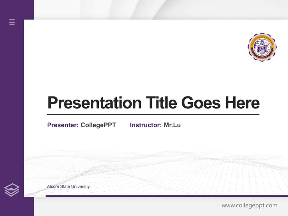 Alcorn State University Thesis Proposal/Graduation Defense PPT Template4:3 ratio PPT effect preview image5