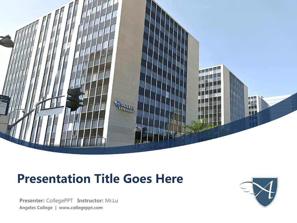 Angeles College Course/Courseware Creation PPT Template4:3 ratio PPT effect preview image5