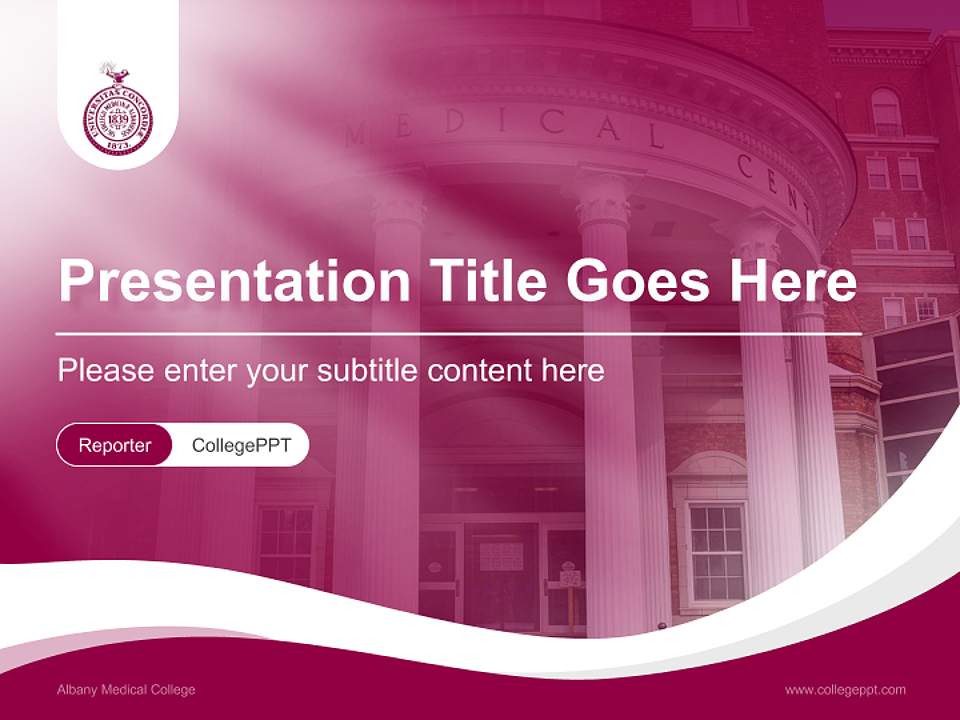 Albany Medical College Lecture Sharing and Networking Event PPT Template4:3 ratio PPT effect preview image4