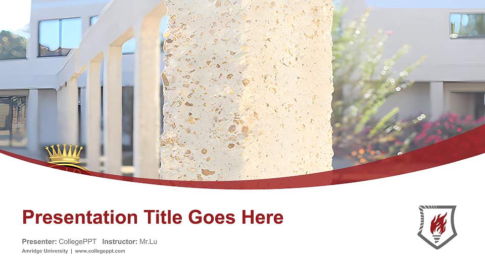 Amridge University Course/Courseware Creation PPT Template16:9 ratio PPT effect preview image