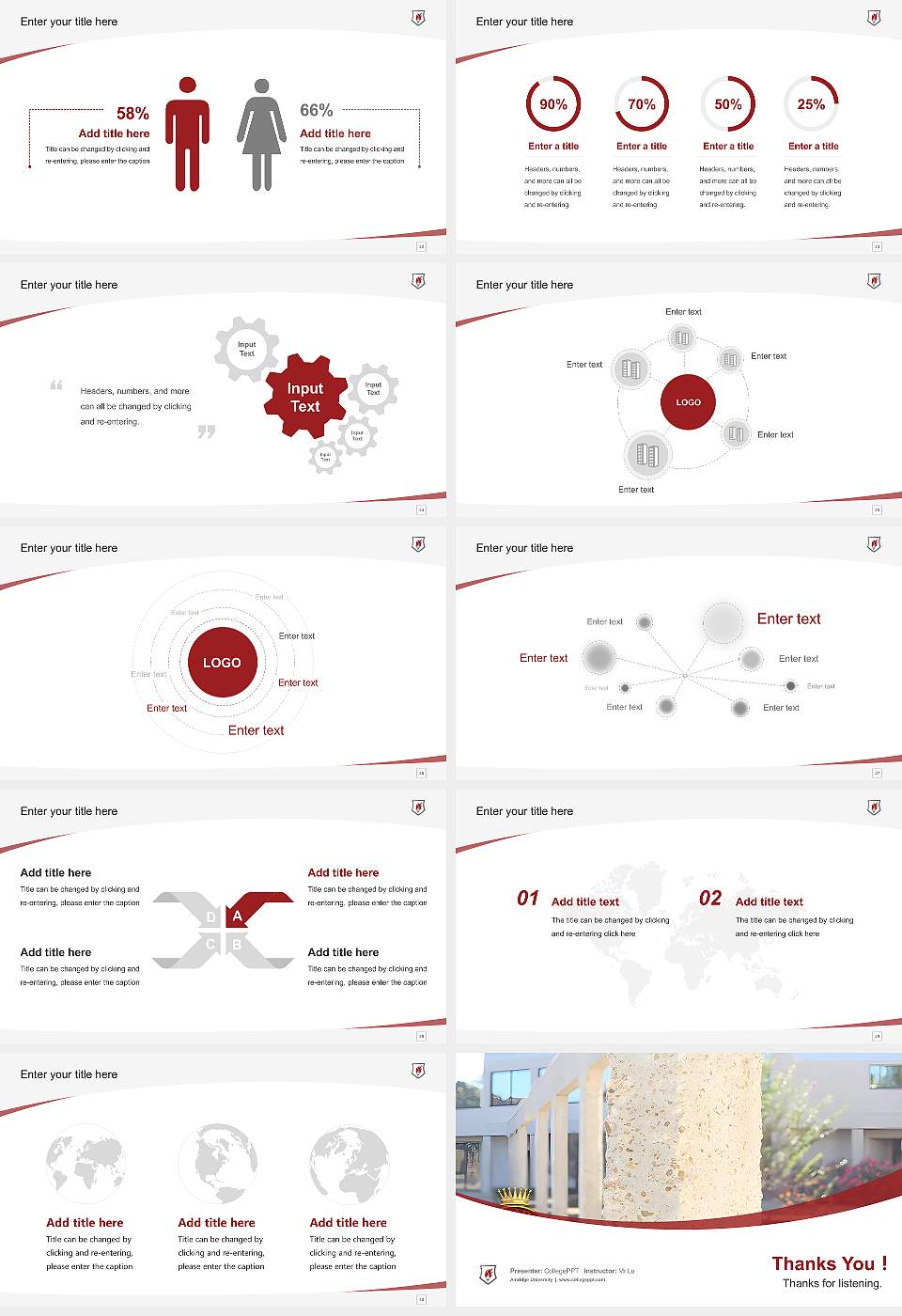 Amridge University Course/Courseware Creation PPT Template16:9 ratio PPT effect preview image4