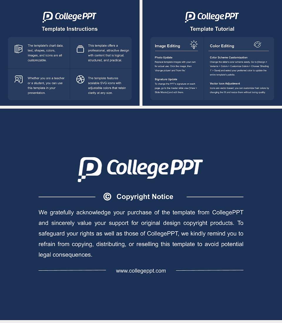Allegheny College Course/Courseware Creation PPT Template4:3 ratio PPT effect preview image5