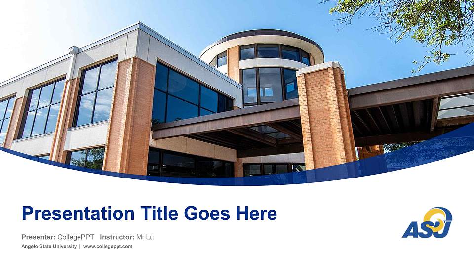 Angelo State University Course/Courseware Creation PPT Template16:9 ratio PPT effect preview image