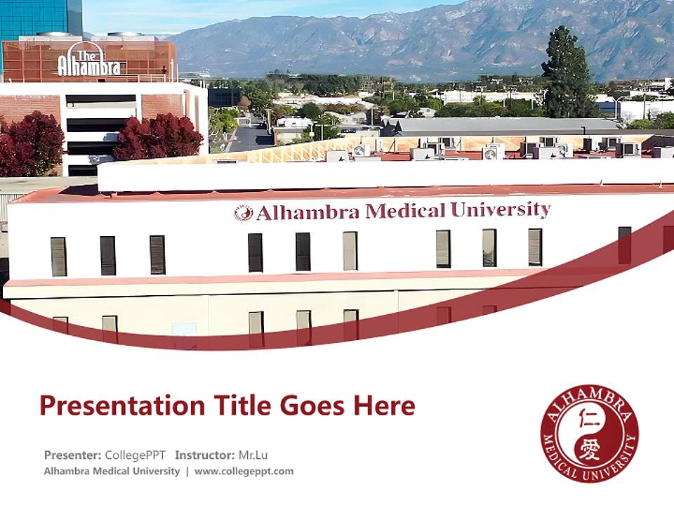 Alhambra Medical University Course/Courseware Creation PPT Template4:3 ratio PPT effect preview image5