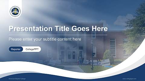American Baptist College Lecture Sharing and Networking Event PPT Template