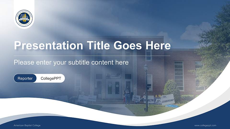 American Baptist College Lecture Sharing and Networking Event PPT Template16:9 ratio PPT effect preview image
