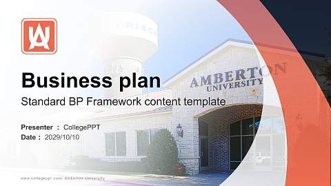 Amberton University Competition/Entrepreneurship Contest PPT Template
