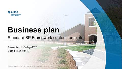 Anabaptist Mennonite Biblical Seminary Competition/Entrepreneurship Contest PPT Template