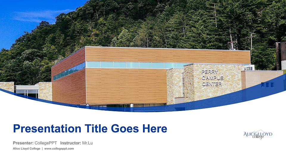 Alice Lloyd College Course/Courseware Creation PPT Template16:9 ratio PPT effect preview image