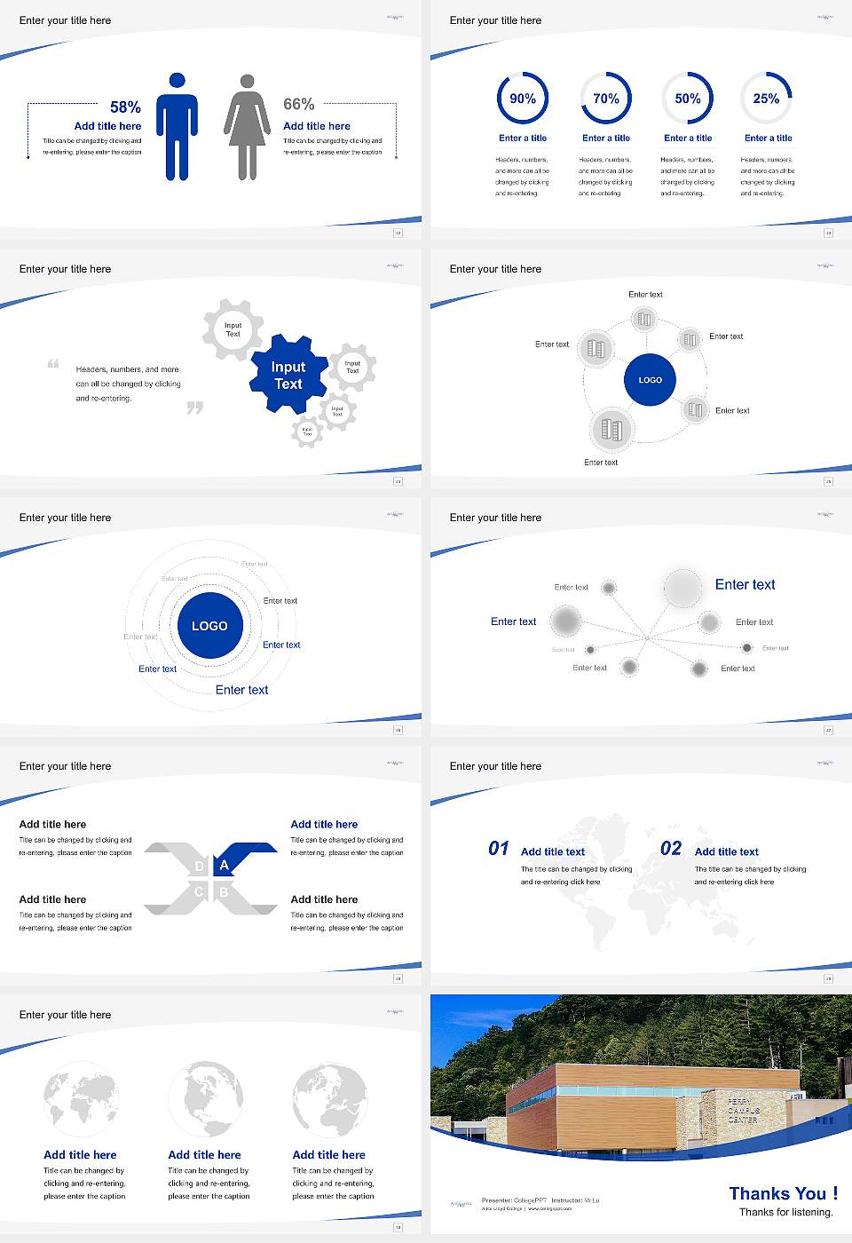 Alice Lloyd College Course/Courseware Creation PPT Template16:9 ratio PPT effect preview image4