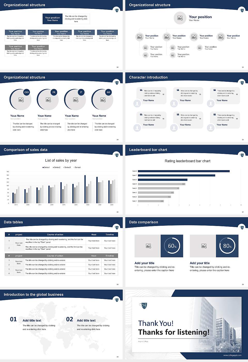 Angeles College Academic Presentation/Research Findings Report PPT Template16:9 ratio PPT effect preview image4