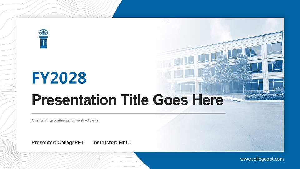 American Intercontinental University-Atlanta Academic Presentation/Research Findings Report PPT Template16:9 ratio PPT effect preview image