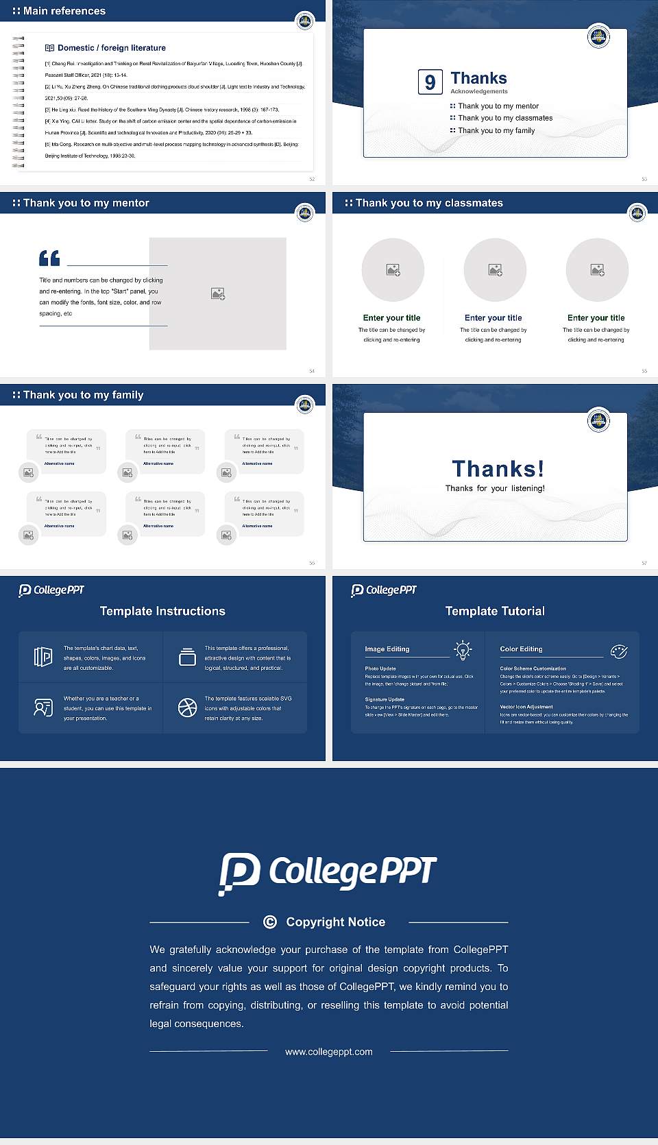 American Baptist College Graduation Thesis Defense PPT Template16:9 ratio PPT effect preview image7