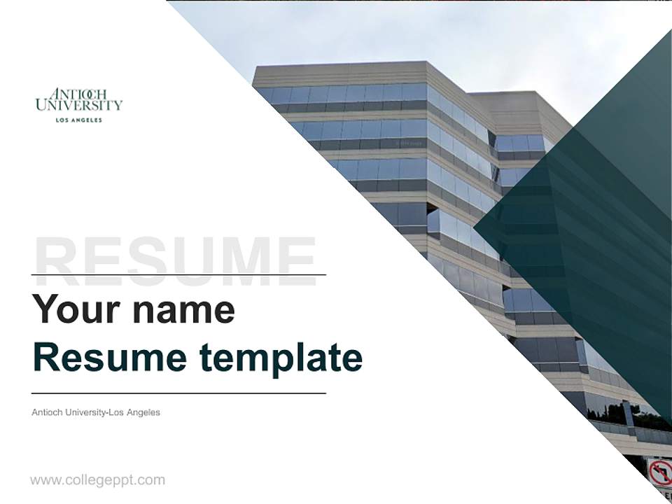 Antioch University-Los Angeles Resume PPT Template4:3 ratio PPT effect preview image5
