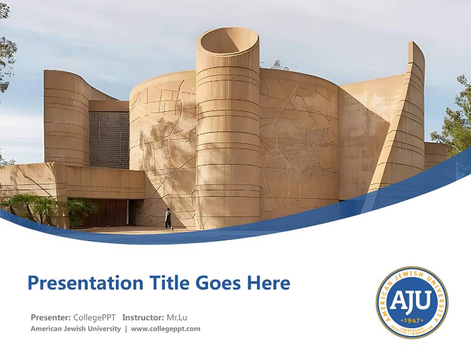 American Jewish University Course/Courseware Creation PPT Template4:3 ratio PPT effect preview image5