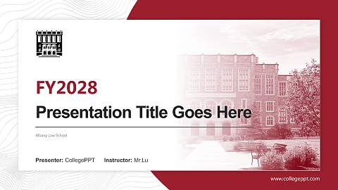 Albany Law School Academic Presentation/Research Findings Report PPT Template