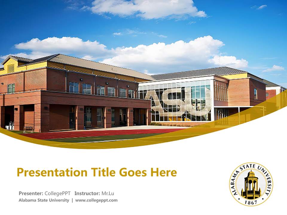 Alabama State University Course/Courseware Creation PPT Template4:3 ratio PPT effect preview image5