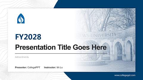 Andrews University Academic Presentation/Research Findings Report PPT Template