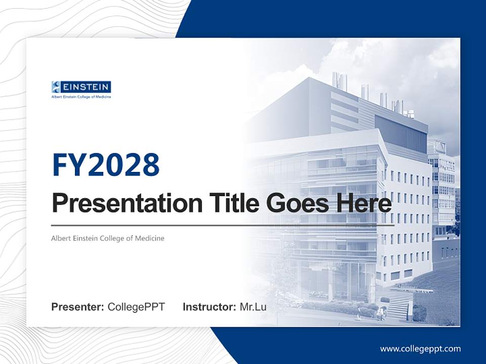 Albert Einstein College of Medicine Academic Presentation/Research Findings Report PPT Template4:3 ratio PPT effect preview image5