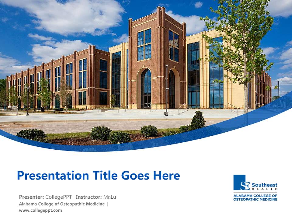 Alabama College of Osteopathic Medicine Course/Courseware Creation PPT Template4:3 ratio PPT effect preview image5