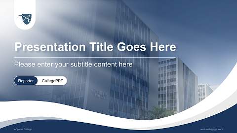 Angeles College Lecture Sharing and Networking Event PPT Template
