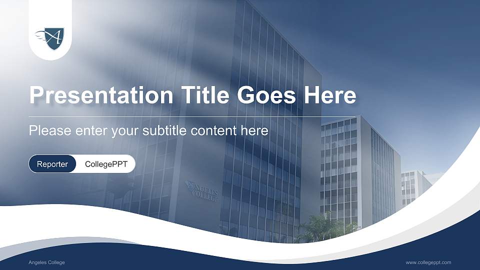 Angeles College Lecture Sharing and Networking Event PPT Template16:9 ratio PPT effect preview image