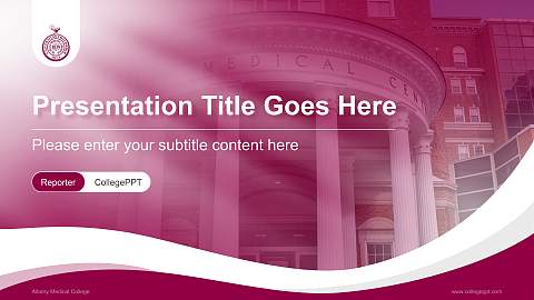 Albany Medical College Lecture Sharing and Networking Event PPT Template