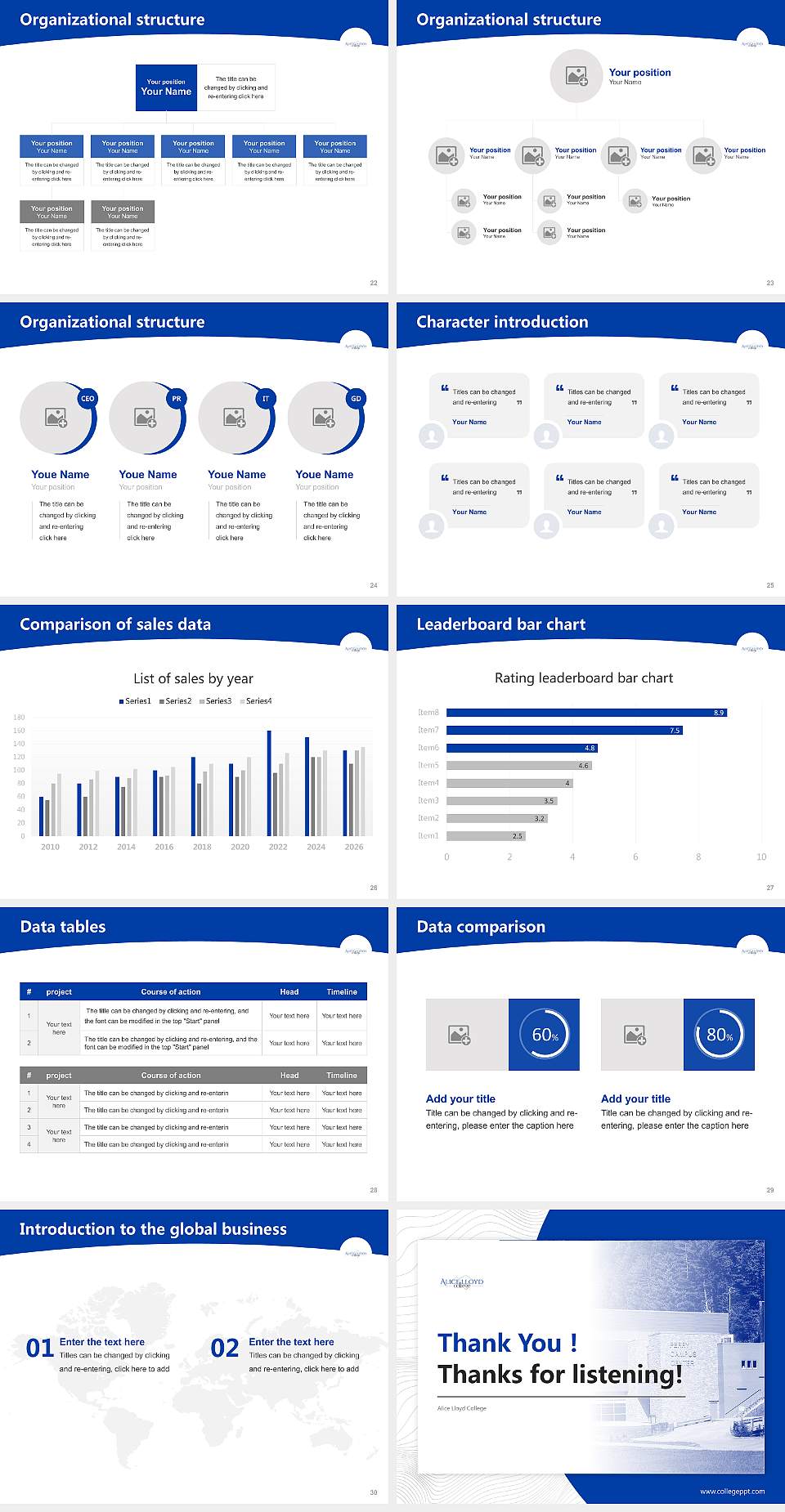 Alice Lloyd College Academic Presentation/Research Findings Report PPT Template4:3 ratio PPT effect preview image4
