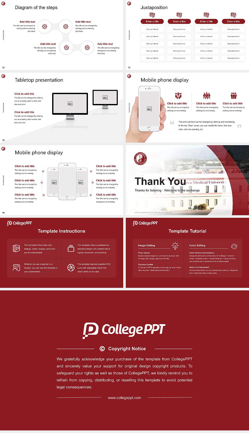 Alhambra Medical University Competition/Entrepreneurship Contest PPT Template16:9 ratio PPT effect preview image9