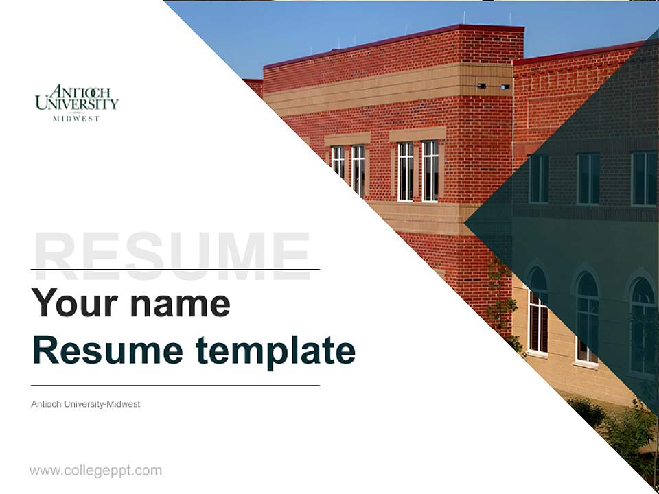 Antioch University-Midwest Resume PPT Template4:3 ratio PPT effect preview image5