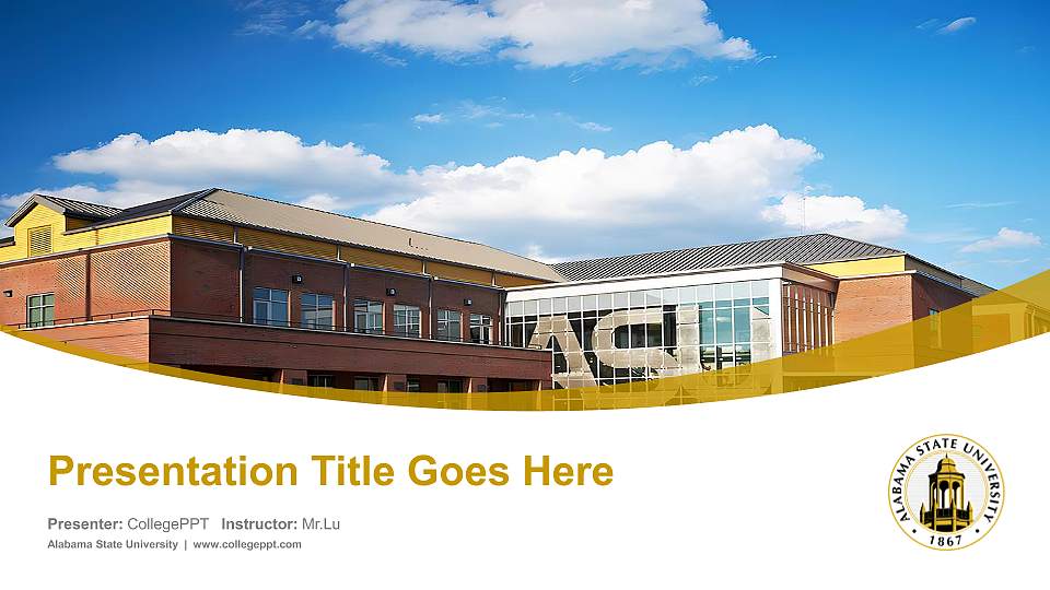Alabama State University Course/Courseware Creation PPT Template16:9 ratio PPT effect preview image
