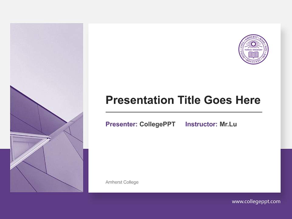 Amherst College General Purpose PPT Template4:3 ratio PPT effect preview image6