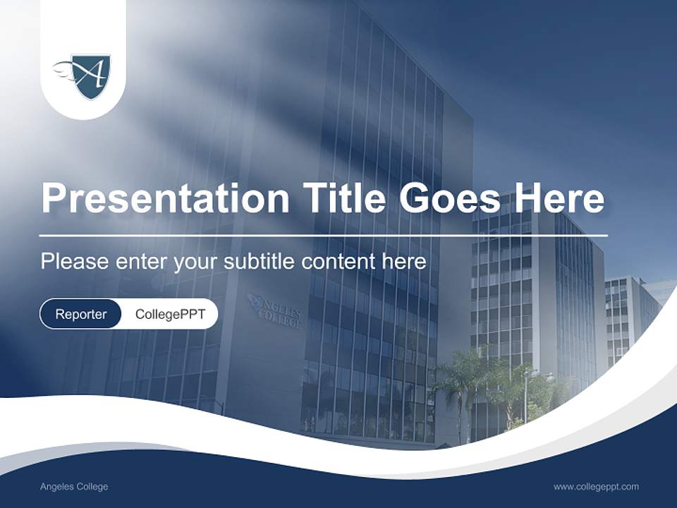 Angeles College Lecture Sharing and Networking Event PPT Template4:3 ratio PPT effect preview image4