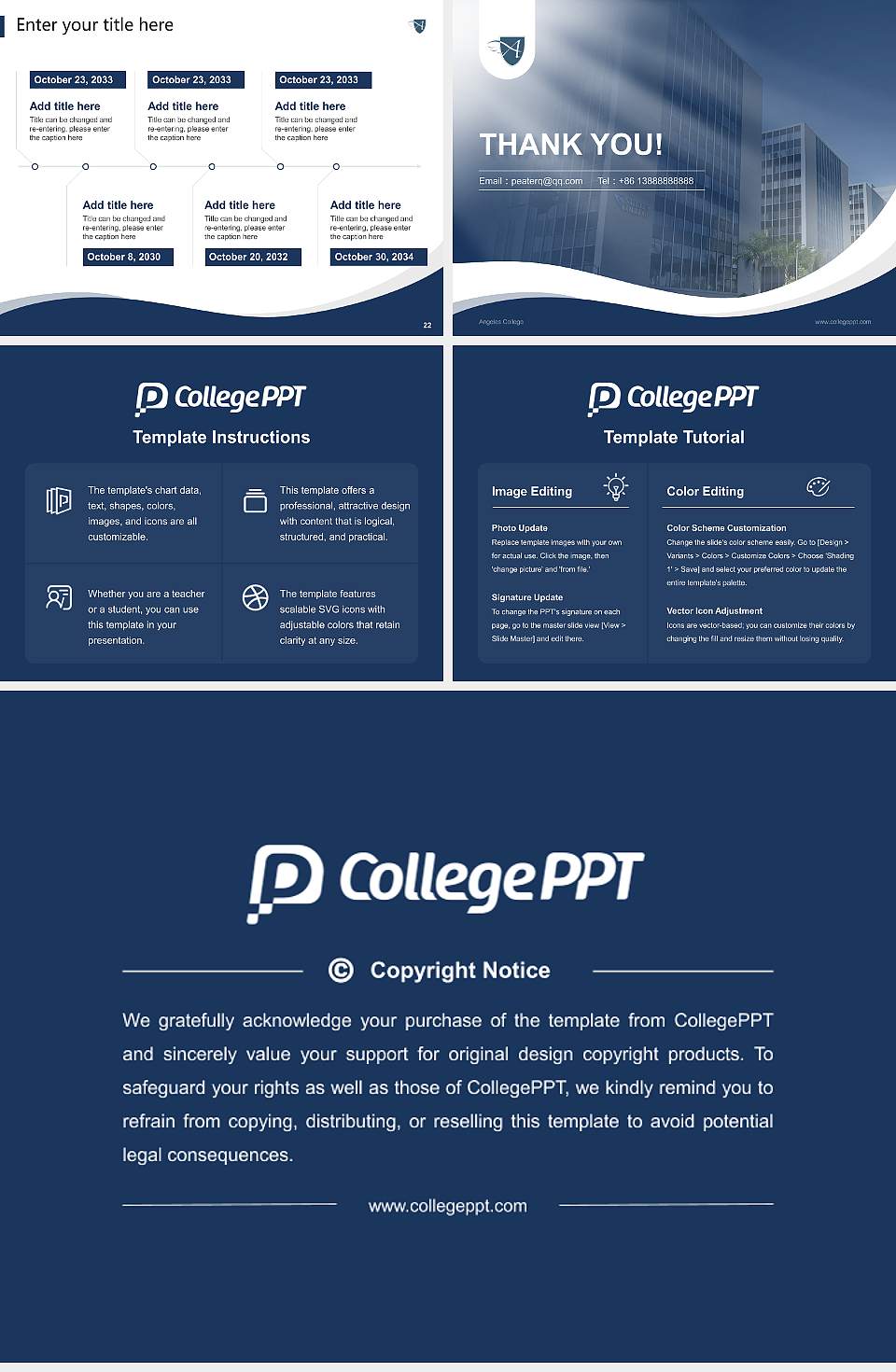 Angeles College Lecture Sharing and Networking Event PPT Template4:3 ratio PPT effect preview image4