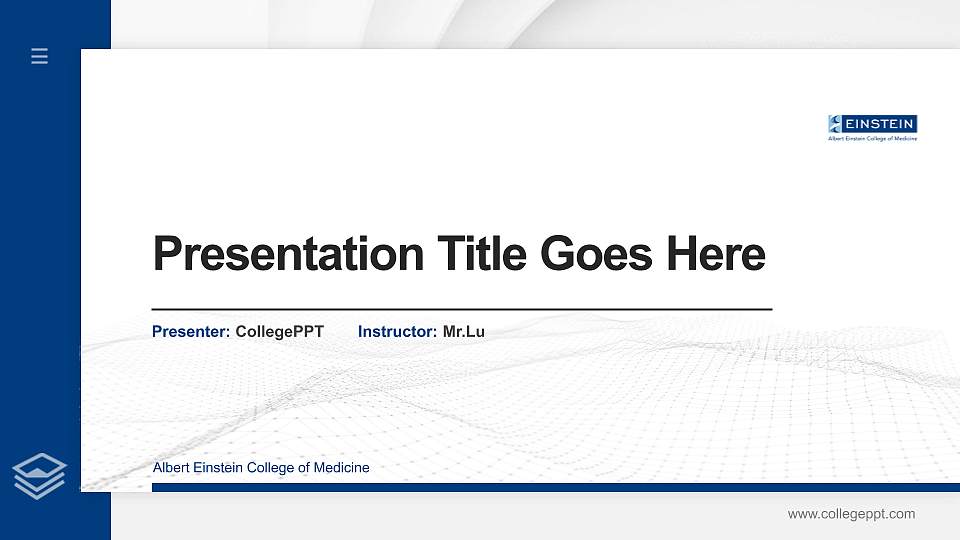 Albert Einstein College of Medicine Thesis Proposal/Graduation Defense PPT Template16:9 ratio PPT effect preview image