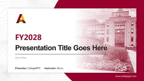 Alverno College Academic Presentation/Research Findings Report PPT Template