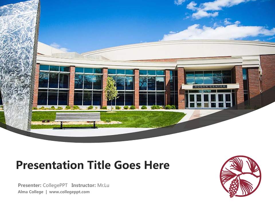 Alma College Course/Courseware Creation PPT Template4:3 ratio PPT effect preview image5