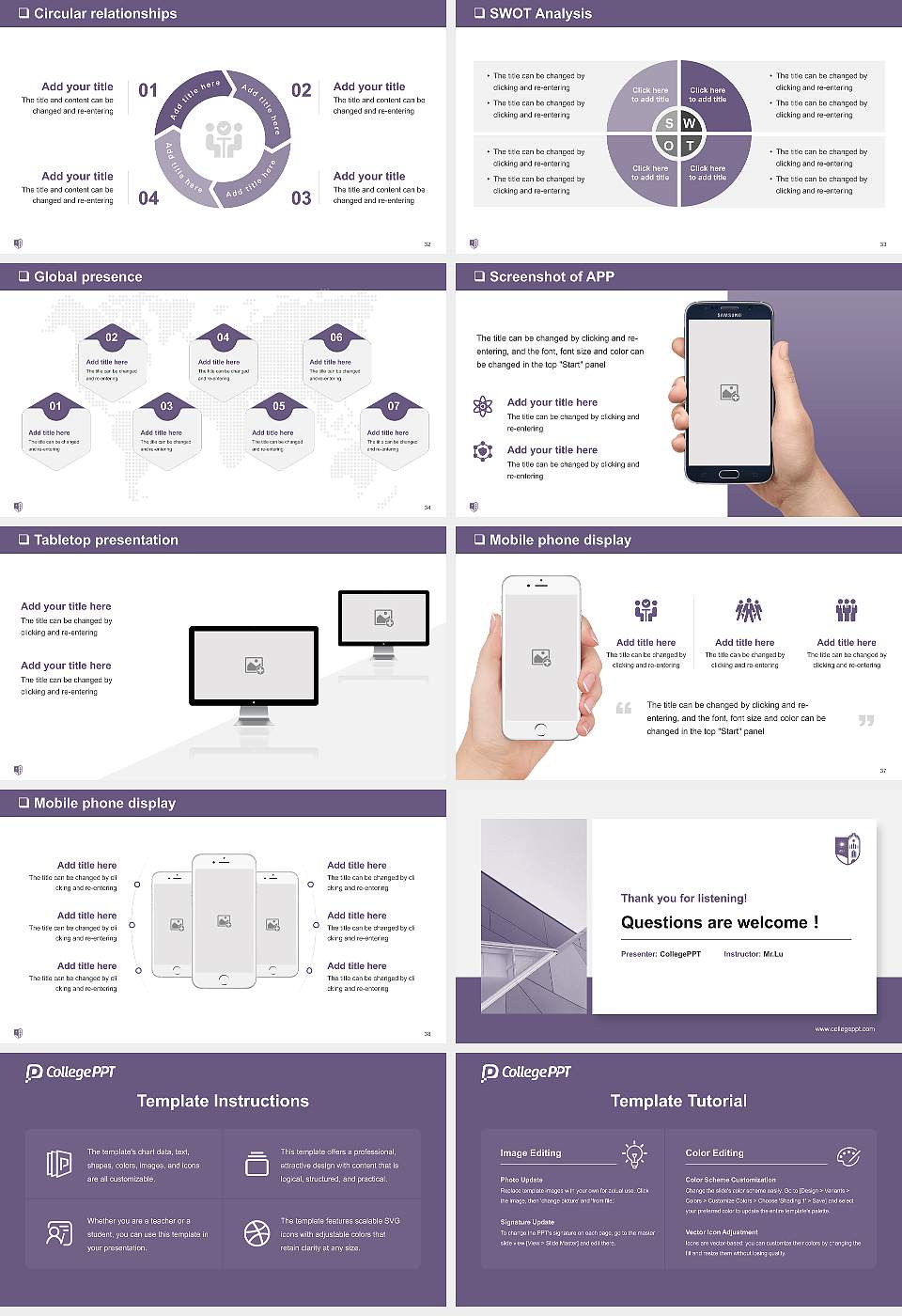 Alfred University General Purpose PPT Template16:9 ratio PPT effect preview image5