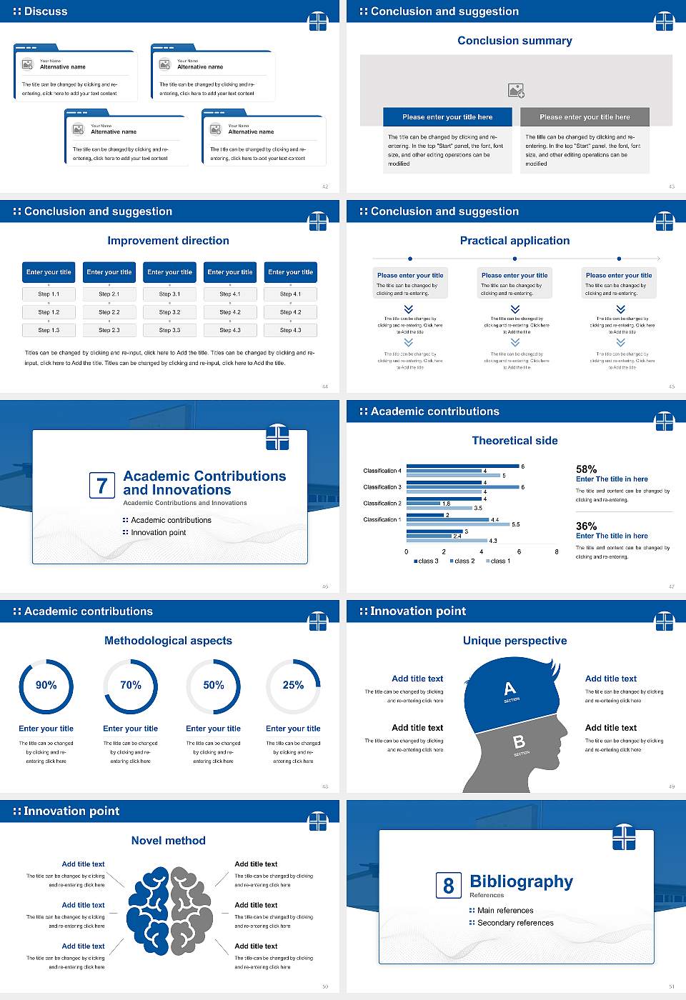 Allen College Graduation Thesis Defense PPT Template16:9 ratio PPT effect preview image6