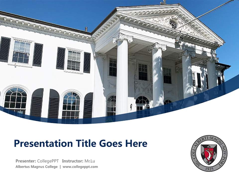 Albertus Magnus College Course/Courseware Creation PPT Template4:3 ratio PPT effect preview image5