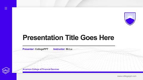 American College of Financial Services Thesis Proposal/Graduation Defense PPT Template