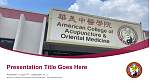 American College of Acupuncture and Oriental Med수업PPT 템플릿