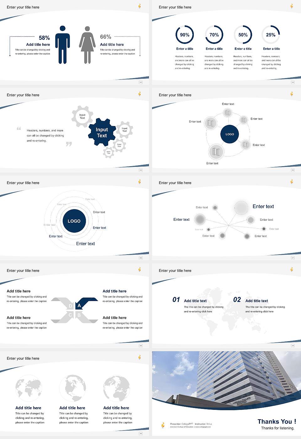 American College of Education Course/Courseware Creation PPT Template16:9 ratio PPT effect preview image4